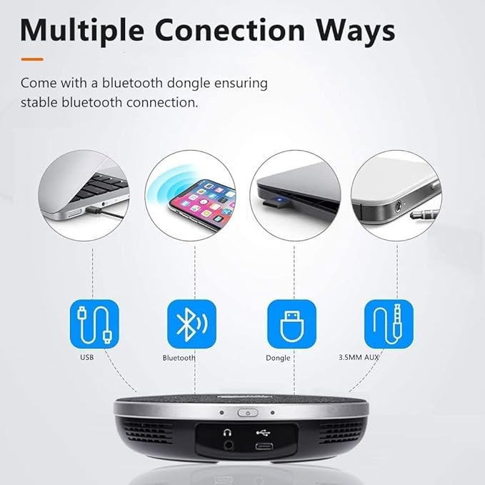 Conference Room PTZ Camera System 3X Optical Zoom USB3.0, HDMI 114° Wide Angle 1080P 60fps Camera Bundle with Bluetooth Microphones - Easy Setup for Church