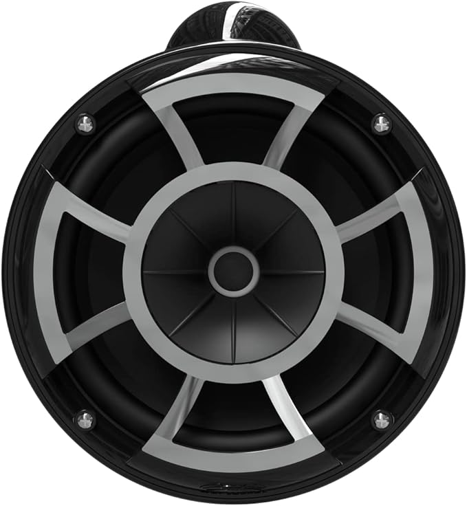 wet sounds Rev 8 Black V2 Revolution Series 8" Black Tower Speakers w/Fixed Clamp