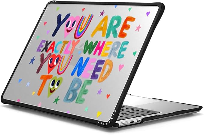 CASETiFY Impact MacBook Air 13.6" (M2-M4) Case [Cushioned Impact Corners/Scratch-Resistant/Anti-Slip Grip] - You are Exactly - Clear Black