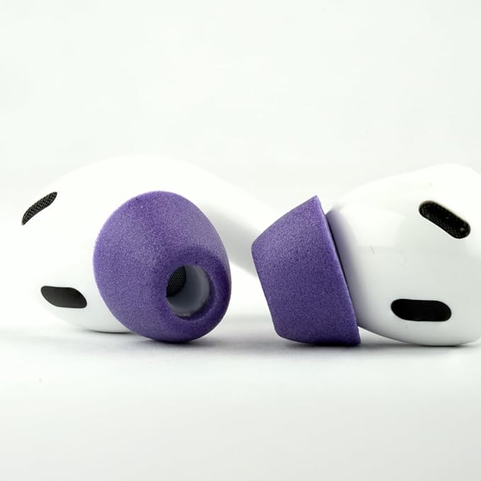 Comply TrueGrip MAX | Premium Memory Foam Replacement Earbud Tips for Apple AirPods Pro 1 & 2 | Long Lasting Comfort, MAX Durability, Secure Fit, Superior Noise Isolation| Purple (Medium) (1 Pair)