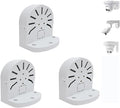 Indoor Outdoor Camera Bracket ABS Plastic Wall Mount L-Shaped Bracket for Security Dome IP Camera Mounting, Junction Box Cable Management (2.5in-SL-3PACK)