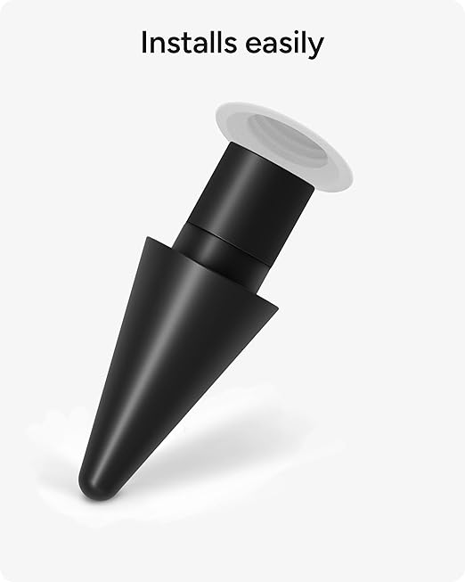 ZAGG Replacement Tips for Apple Pencil 1st Gen, 2nd Gen, & USB-C - Pack of 4, Smooth Writing, Perfect Friction, Black