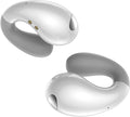 Ultra Open Ear Earbuds - Ergonomic Clip-On Earbuds, Small Bone Conduction Over-The-Ear Headphones with Waterproof Design, Dimmed White