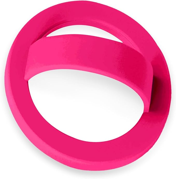 Magnetic Silicone Ring Grip Phone Holder, Loop Grip Phone Holder,Magnetic Phone Loop,Magsafe Phone Grip,Compatible with Magsafe for iPhone 16/15/14/13/12 Series (Pink)