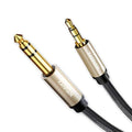 3.5mm to 1/4 Stereo Audio Cable 6.6 Feet /2M, 1/8" to 6.35mm 1/4" TRS Male Aux Cord Double Shielded with Braiding for Guitar, Amplifiers, PC, Home Theater, Speaker, etc.