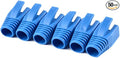 50 Pcs Cat7 Cat7A Cat8 Strain Relief Boot, RJ45 Plug Connector Cover Modular Network Plug Connector Cap Cable Connector Boots, Blue