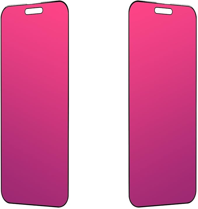 EGKimBa Privacy Screen Protector compatible with iPhone 15 Pro Max, 2 Packs, 6.7 inch Gradient Colorful Electroplated Anti-Spy Anti-Blue Light Easy Installation Tempered Glass