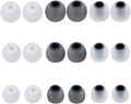 Earbud Replacement Tips Silicone Earbud Tips Earbud Covers Fit for in-Ear Headphones (Inner Hole 3.8mm -5.1mm) Ear Tips Earbud Rubber Tips 9 Pairs S/M/L