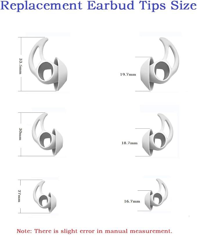 3 Pairs Earbuds Replacement Tips Large，Silver Earbud Tips ，Silicone Eartips Compatible with Bose QuietComfort and Sport Earphones