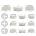 Desk Grommet, 1 in 25 mm Silicone Rubber Grommets, White Desk Hole Cover for Cables, Flexible Wall Cord Pass Through Grommet for Office Table Computer Home Furniture Wire Organizer-15 Pcs