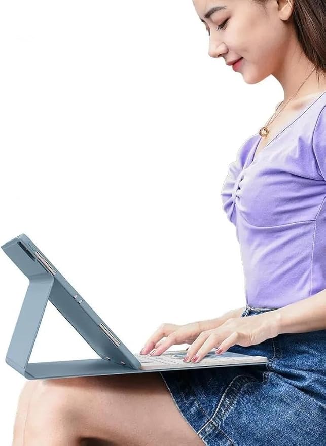 Rainbow Backlit Keyboard Case for iPad Pro 13 inch (M4) 2024 with Mouse and 7 Colors RGB Colorful Backlight Magnetic Detachable Bluetooth Keyboard Cover,Dark Green+Black