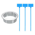 uxcell Desk Grommet, 1-3/4" (45mm) Zinc Alloy Cable Hole Cover Wire Cord Organizer with Marked Cable Ties for Home Office Desktop Wire, Silver Tone