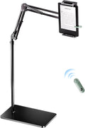 Floor Stand for Kindle with Remote Page Turner, Holder Stand for Reading in Bed with Clicker – for Kindle Paperwhite, Oasis,Tablet, iPhone and More 4.7-11 inch,Green Remote