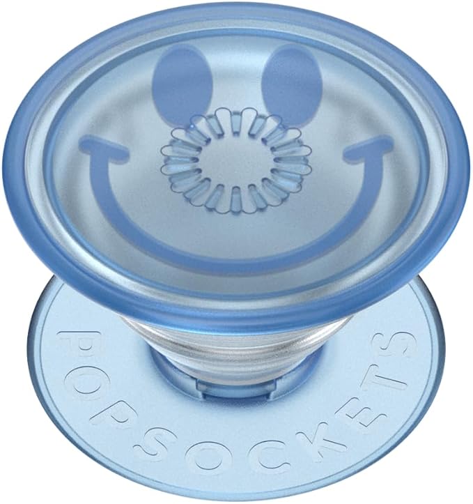 PopSockets Plant-Based Phone Grip with Expanding Kickstand, Adhesive Grip, Eco-Friendly - Happy Blues