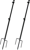 Trail Camera Mount,Height Adjustable (15.7"-28.3") & 360° Rotating Stake,Dual-Mode Base for Soft/Hard Ground Post,Game Cam Stand with 1/4"-20 Thread, Metal pole for Solar Panels,Hunting,Wildlife.2Pcs