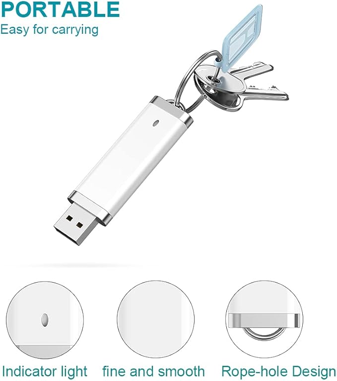 KEXIN 10 Pack 1GB Flash Drive USB 2.0 Flash Drive Pen Drive Memory Stick White