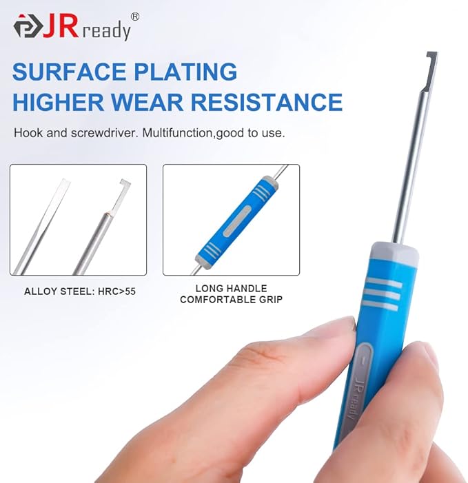 JRready DRK-RT1B Deutsch Pin Removal Tool, Pin Socket Contact/Wedgelock Removal Tool, Suitable for Deutsch DT, DTM, DTV, DRB, DRCP and Strike Connectors