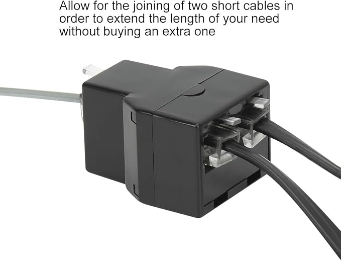 Uvital RJ12 6P6C 3 Female Telephone Line Splitters, Phone Jack Splitter, Telephone Landline Cable Connector and Separator(Black, 30 Pack)