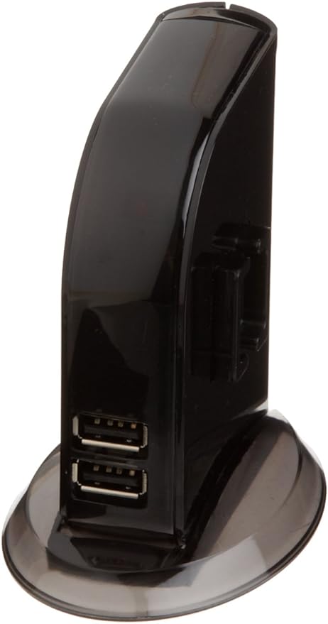 Amazon Basics 7 Port USB 2.0 Hub Tower with 5V/4A Power Adapter, Black