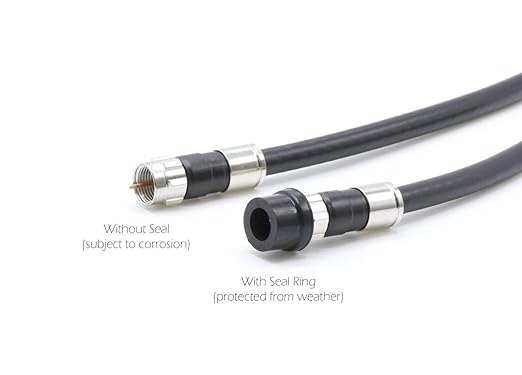 THE CIMPLE CO Coaxial F (F81) Weather Seal Boot - for Coax Ground Blocks, splitters, or Other F Connectors - Creates a Water Tight Seal (Grommet) - (25 Pack)