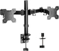 Simple Trending Dual Monitor Stand, Monitor Arm, Heavy Duty Adjustable Monitor Desk Mount for 2 Screens up to 27 Inches, Black