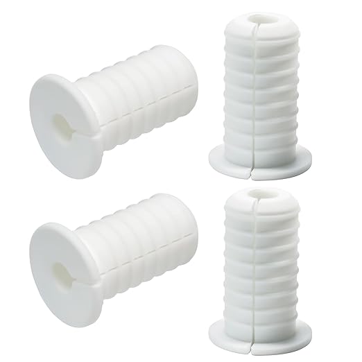 4pc Starlink Cable Grommet 3/4" Silicone Anti-Slip Waterproof Wall Hole Pass Through Split Cable Bushings for TV Wire Ethernet Cord, Starlink Cable Routing Kit Accessories,38mm/1.5"Ht, White