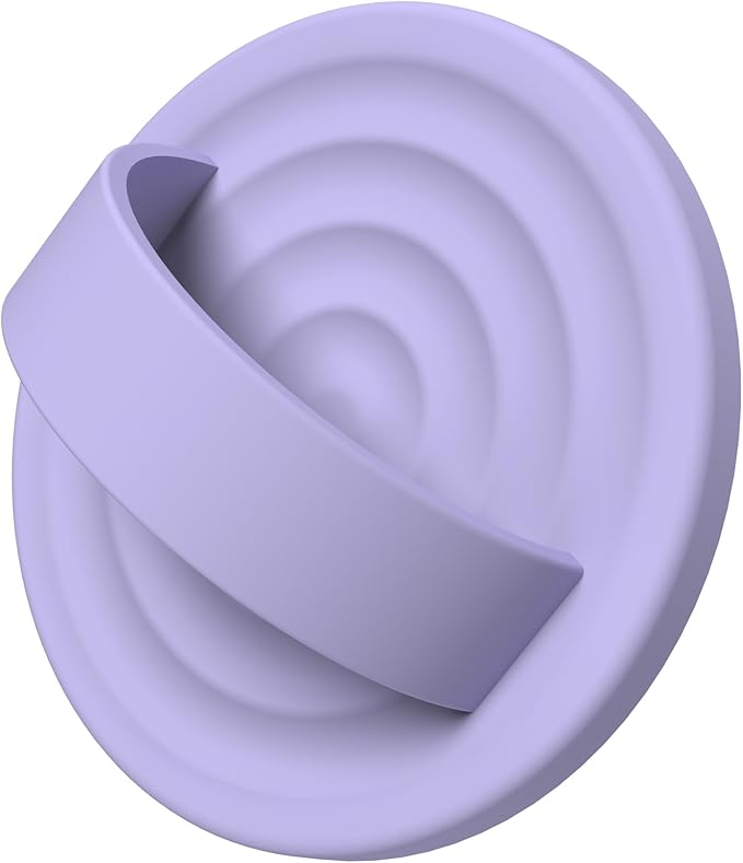 Magnetic Phone Ring Grip Holder, Silicone Finger Loop Grip, Compatible with MasSafe, Back of Phone for iPhone Pro Max/Plus/16/15/15/14/13/12 Series, Lilac Purple
