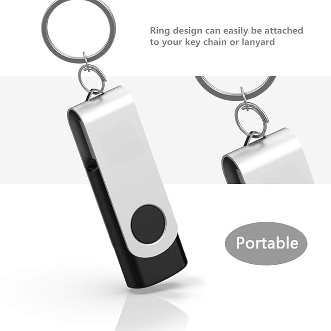 Aiibe 16 GB USB Flash Drive 20 Pack Bulk Flash Drives 16GB USB 2.0 Thumb Drive Data Storage USB Drive Zip Drives (16GB, Black)