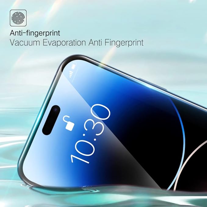 PERFECTSIGHT Sapphire Anti Glare Blue Light Blocking Screen Protector Designed for iPhone 14 Pro, [Medical-Grade Eye Protection] Filter 8 Radiations Matte Diamond Hard Tempered Glass (6.1 inch)