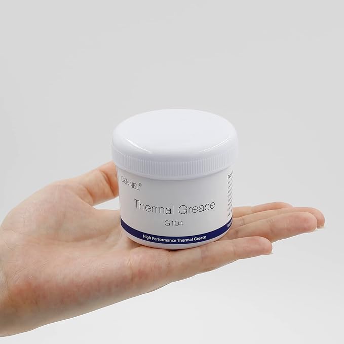 G104 100 Grams Thermal Conductive Paste, Silicone Thermal Compound Grease, Heatsink Paste for CPU Radiator Coolers LED Printer Chipset Cooling