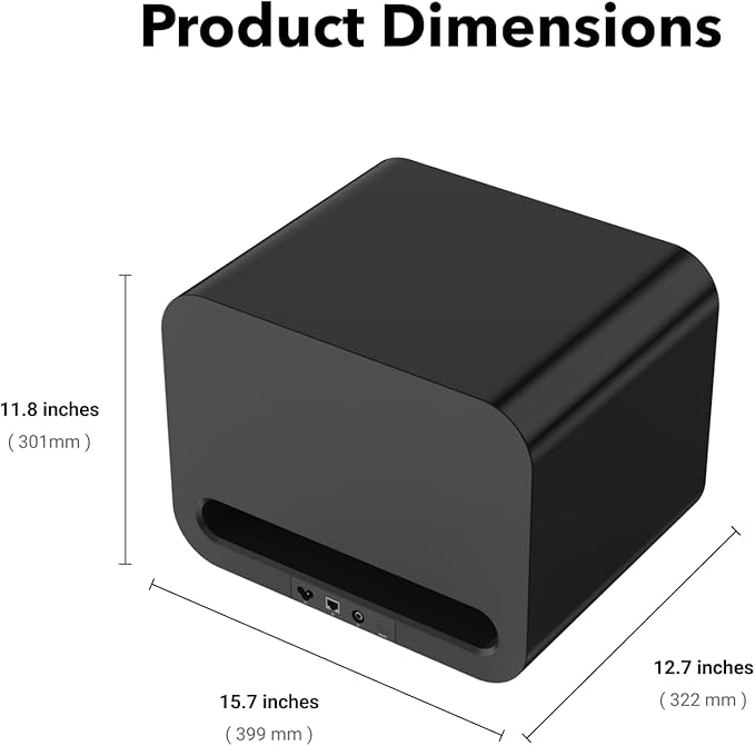 WiiM Sub Pro – 8" 250 W Wireless Smart Subwoofer | AI RoomFit™ Calibration | Wi-Fi 6 & Bluetooth 5.3 | 25 Hz Deep Bass | Works with WiiM Streamers, Amps & Any RCA Sub-Out System | Black