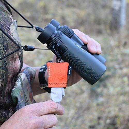 SPUDZ Ultra Microfiber Lens Cleaner – Closable Pouch, Clip-On, Washable – for Optics, Scopes, Glasses | Brookie, 6 x 6 Inch