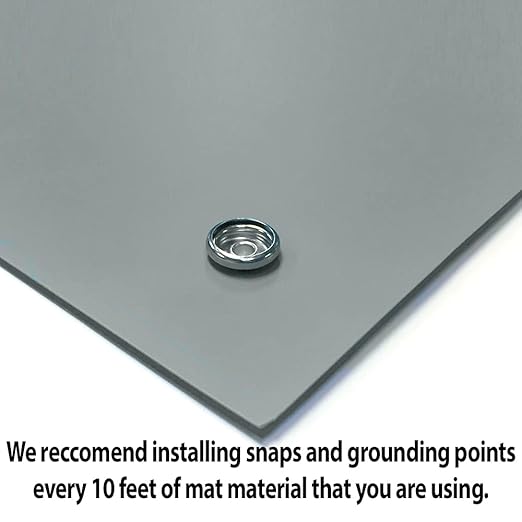 RubberStat Dual Layer ESD Compliant Workstation Rubber Table Mat Kit, Soldering, Cell Phone Repair - 24"x120" Grey