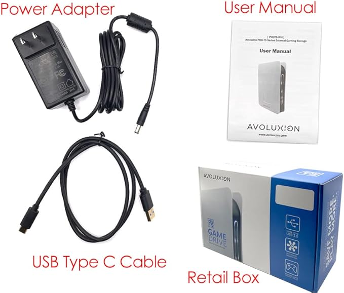 Avolusion PRO-T5 Series USB 3.0 External Hard Drive for WindowsOS Desktop PC/Laptop (White) - (16TB) (Renewed)
