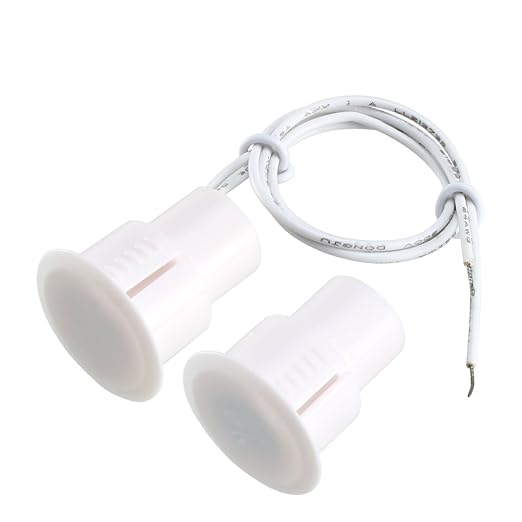 Magnetic Reed Switch RC-36 NC Recessed Wired Window Door Contact Sensor for Home Security and Burglar Alarm Systems 10 Pcs (Pack of 5)