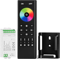 BTF-LIGHTING 5050SMD FCOB COB RGBW RF Remote RC03RFB & C04RF Tuya Controller Kit 4 Zones RF 2.4GHz Wireless Remote Group Control PWM(+ R G B W) 5pin LED Strip DC5V DC12V DC24V