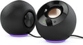 Creative Pebble SE Minimalist 2.0 USB-C Powered PC Speakers with RGB Lighting, 3.5 mm AUX-in, Up to 4.4W RMS Power for Computers and Laptops (Black)