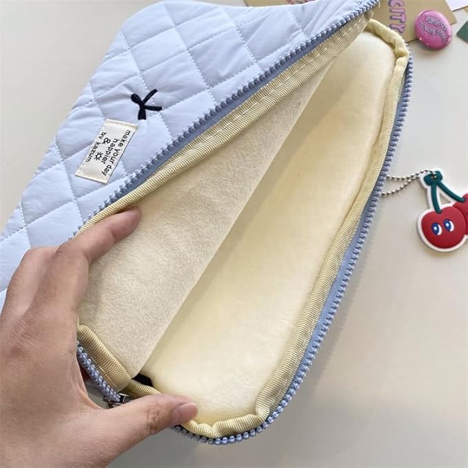 Cute Bow Graphic Carrying Laptop Bag Y2K Preppy Laptop Sleeve Case Bag Kawaii Pad Computer Protect Case Pouch (11 inch,Black)