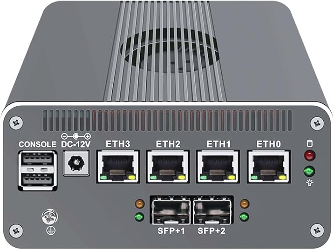 CWWK Intel Alder Lake N100(4C/4T Up to 3.4GHz)/N305(8C/8T Up to 3.8GHz) Dual SFP+10GbE Mini PC|4xIntel I226-V 2.5GbE |DDR5 Memory|PCI-E x4|HDMI+DP+Type-C (10 Gigabit N305, 8G RAM 128G SSD)