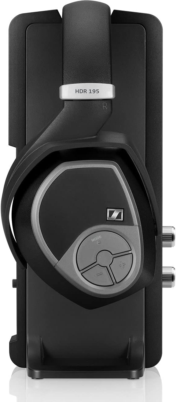 Sennheiser Consumer Audio RS 195 RF Wireless Headphone Systems for TV Listening with Selectable Hearing Boost Preset,Black