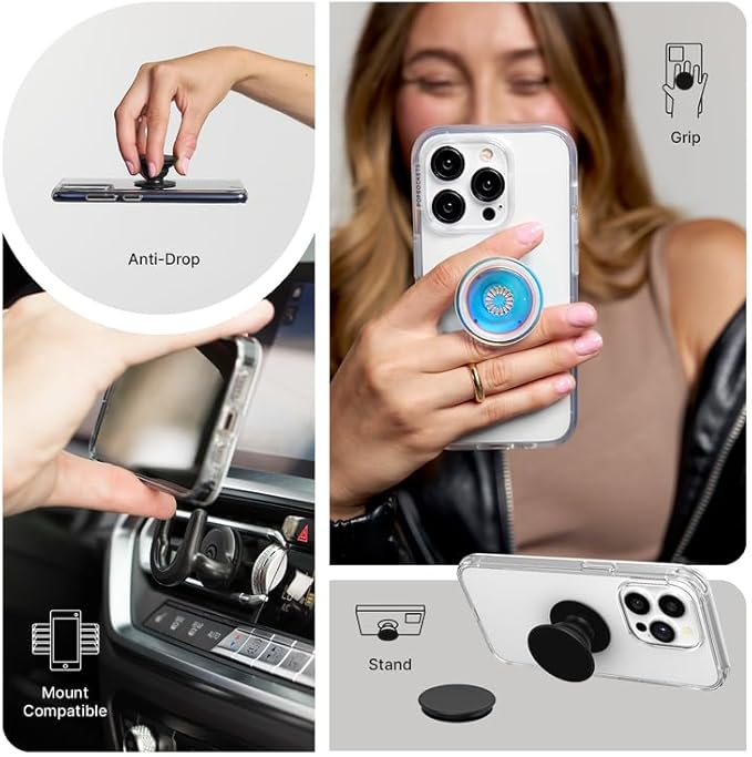 PopSockets Phone Grip with Expanding Kickstand, Adhesive Grip, Popout - Circus Regrind French Navy