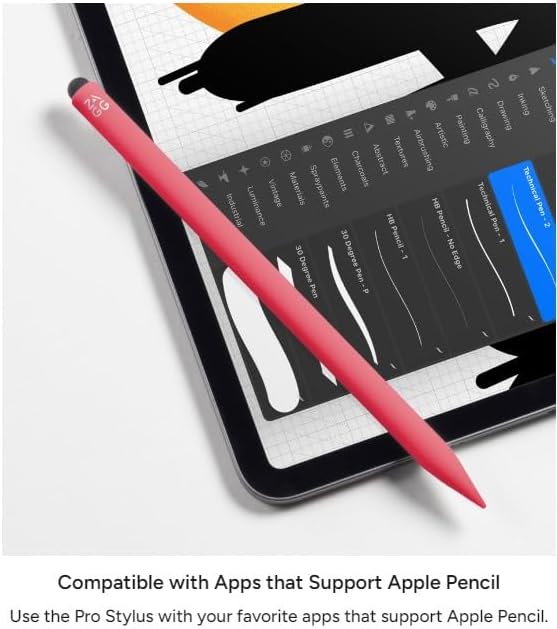 ZAGG Pro Stylus 2 with Active & Capacitive Tips, Palm Rejection, Tilt Recognition, Bluetooth Pairing, Compatible w/iPad Pro 11/12.9 (3,4, & 5 Gen)/Air 10.9/iPad 10.2/9.7/Mini 5/ iPad Air (M2) - Pink