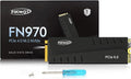 FN970 4TB M.2 2280 PCIe Gen4 x4 NVMe 1.4 Internal Solid State Drive with Heatsink - Speeds up to 7,400MB/s, Configure DRAM Cache, Compatible PS5 Internal SSD