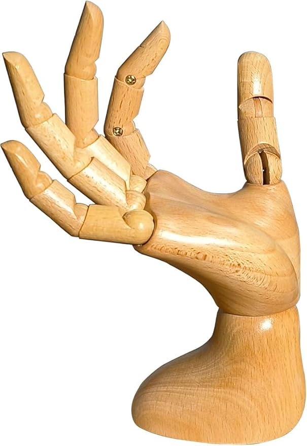 Mannequin,Mannequin Hand,Hand Model,Hand Mannequin for Nails,Drawing Mannequin,Wooden Hand,Wooden Mannequin,Wood Hand,Hand Model for Drawing,Female Hand of Right.