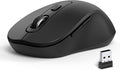 Wireless Mouse for Laptop, PC, Chromebook, Mac, MacBook, Silent Wireless Mouse with USB Nano Receiver, Side Button, 2400 DPI, Anti Slip Roller, 6 Button Ergonomics Cordless Computer Mice - Black