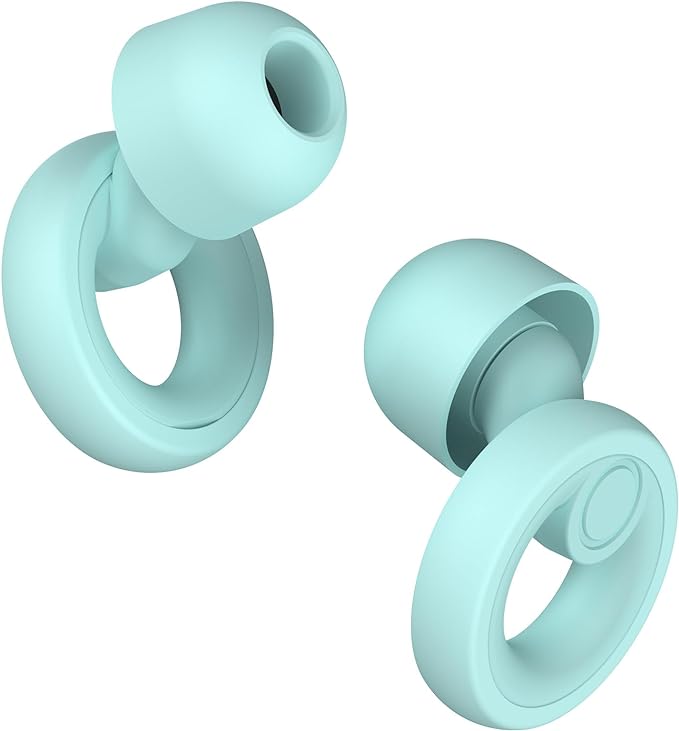 Ear Plugs for Noise Cancelling Ear Protection EarPlugs for Sleep,Concerts,Work,Study,8 Size Eartips with Small Box,Perfect -30dB Silicone Earplugs for Noise Reduction T-Blue