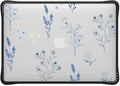 CASETiFY Impact MacBook Air 13" (M1/Intel) Case [Cushioned Impact Corners/Scratch-Resistant/Anti-Slip Grip] - Small Blue Flowers - Clear Black
