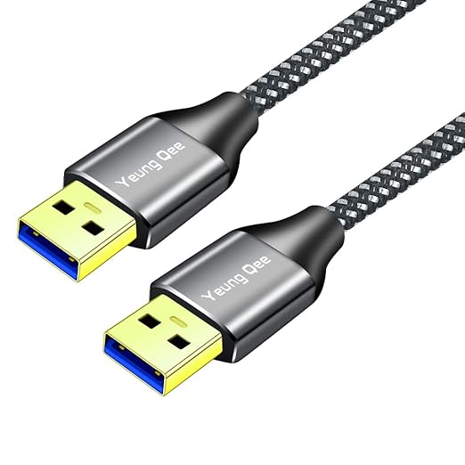 USB 3.0 A to A Male Cable 15 ft,Super Speed Type A Male to Male Cable USB 3.0 Double End USB Cord for Hard Disk, Cameras,Laptop Cooler, DVD Player and More (15FT/5M)