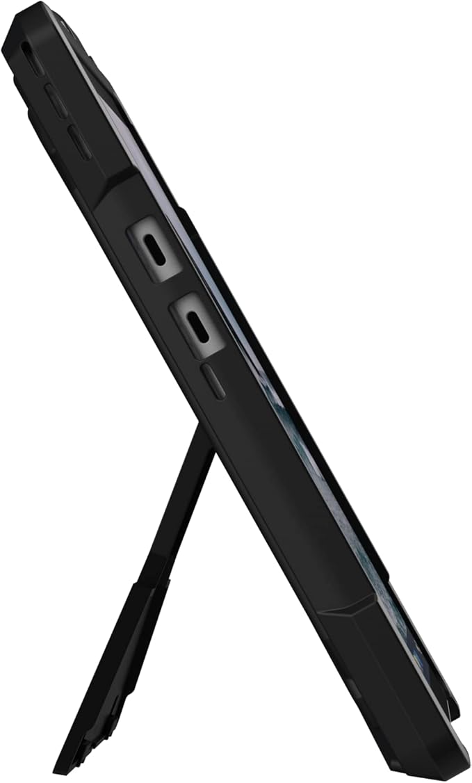 URBAN ARMOR GEAR UAG Designed for Microsoft Surface Pro 11/10/9 Case with Multi-angle Kickstand & Pen Holder Compatible with Type Cover Keyboard Rugged Protective Cover Heavy Duty, Metropolis SE Black