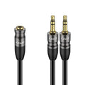 J&D 3.5 mm to 2X 3.5 mm Cable, Gold Plated Joint Copper Shell Heavy Duty 3.5mm 1/8 inch TRS Female to Dual 3.5 mm 1/8 inch TRS Male Y-Splitter Stereo Audio Adapter Cable for Headphone, 1.96 Feet